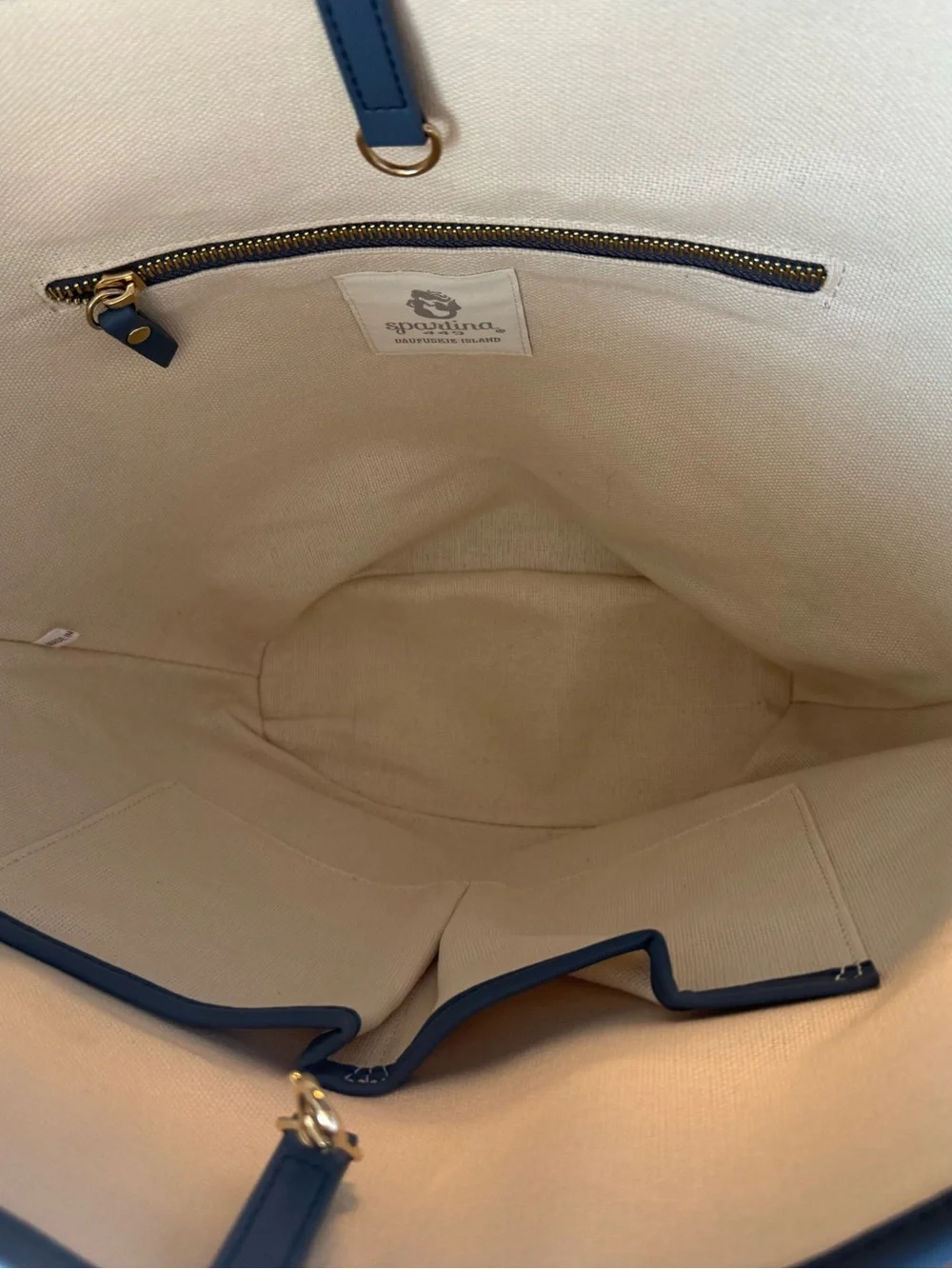 Spartina 449 *rare* perfect new condition - Blue Crab straw & linen beach tote